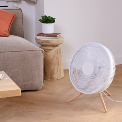 Ventilateur de table Bodner BDF50-40W - 3 vitesses - blanc pieds en bois