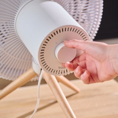 Ventilateur de table Bodner BDF50-40W - 3 vitesses - blanc pieds en bois