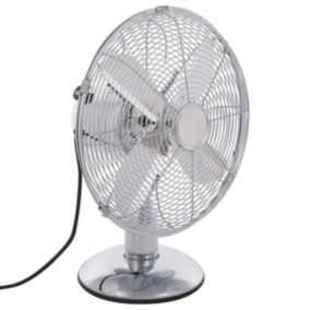 Ventilateur de table en métal argenté 42 cm WENSUM