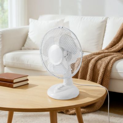 Ventilateur de table FT23A oscillation à 70° 2 vitesses blanc