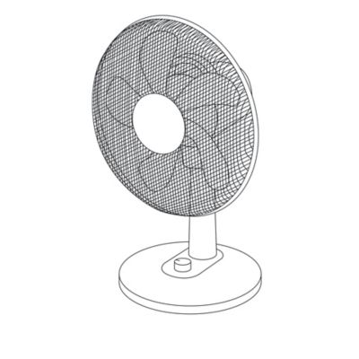 Ventilateur de table GoodHome Aoba ø 28 cm