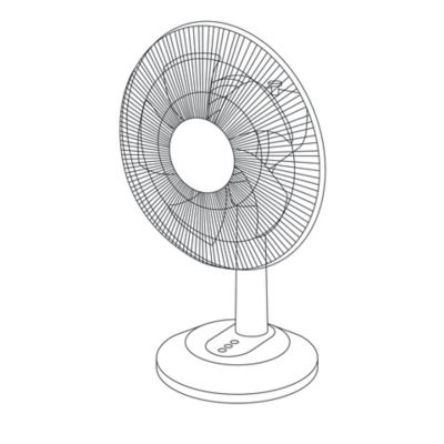 Ventilateur de table GoodHome Seryu ø 36 cm