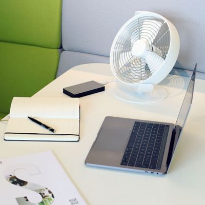 Ventilateur de table oscillant USB Tim blanc
