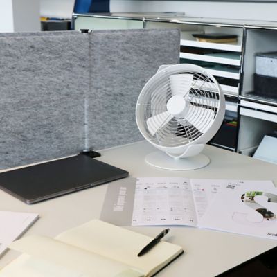 Ventilateur de table oscillant USB Tim blanc