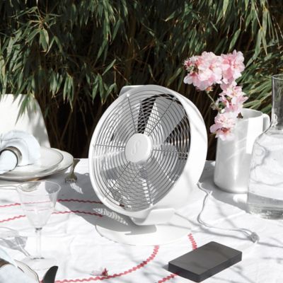 Ventilateur de table oscillant USB Tim blanc