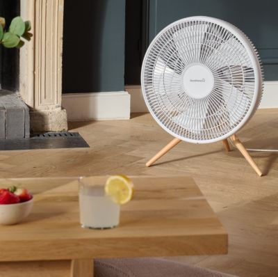 Ventilateur de table pieds en bois GoodHome ø 44 cm 3 vitesses