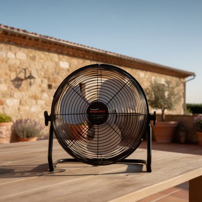 Ventilateur de Table Solaire Silencieux - 3 Vitesses - Recharge USB et Solaire - Autonomie 12h - Compact Portable - Groupe DDC