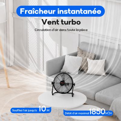 Ventilateur de Table Solaire Silencieux - 3 Vitesses - Recharge USB et Solaire - Autonomie 12h - Compact Portable - Groupe DDC