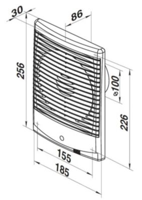 Ventilateur Extracteur D'air Humidité Detecteur 100mm Ventilation Salle de Bain