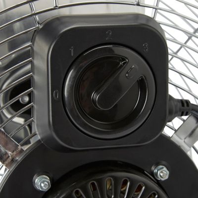 Ventilateur sol CAL 100W 3 vitesses D50cm Argent - Électroménager