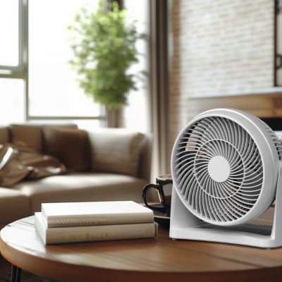 Ventilateur mini 3 vitesses blanc 28 cm