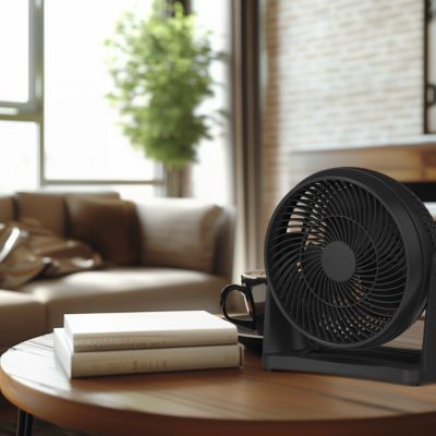 Ventilateur mini 3 vitesses noir 28 cm