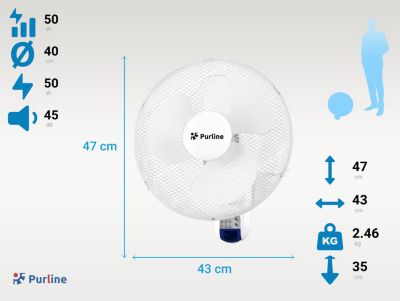 Ventilateur mural numérique avec commande
