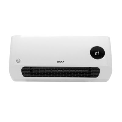 Ventilateur mural réversible Chauffage Soufflant 2000W Télécommande Ecran LED Chaud/Froid Minuteur hebdomadaire 3 modes Jocca