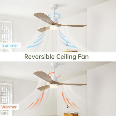 Ventilateur De Plafond CasaFan Eco Genuino 122 Cm - Blanc Mat & Bois - Télécommande - Neuf