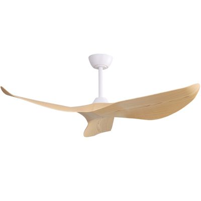 Ventilateur plafond 132cm sans éclairage, 6 vitesses, 3 pales ABS, moteur DC réversible télécommandé