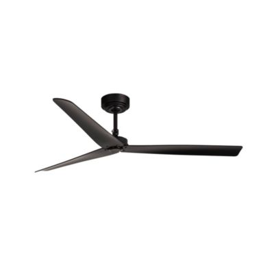 Ventilateur plafond 3 pales noir acier moteur DC telecommande inverseur