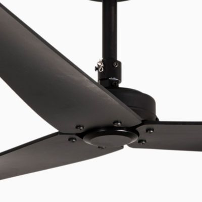 Ventilateur plafond 3 pales noir acier moteur DC telecommande inverseur