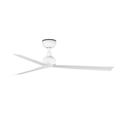 Ventilateur plafond acier blanc mat IP44 anticorrosion moteur DC telecommande
