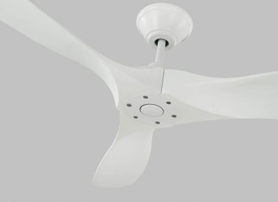 Ventilateur Plafond DC Réversible Blanc en Bois blanc sans Lumière, Télécommande - EXQUIO, 132 cm