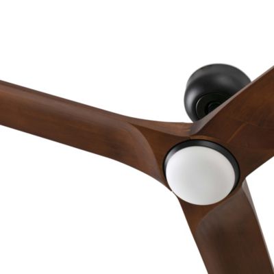 Ventilateur plafond LED acier noir mat 6 vitesses telecommande