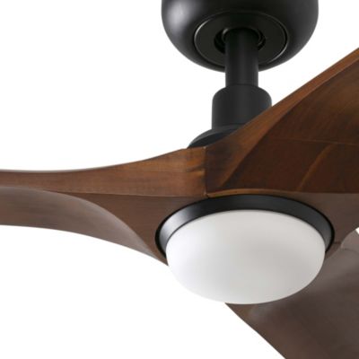 Ventilateur plafond LED acier noir mat 6 vitesses telecommande