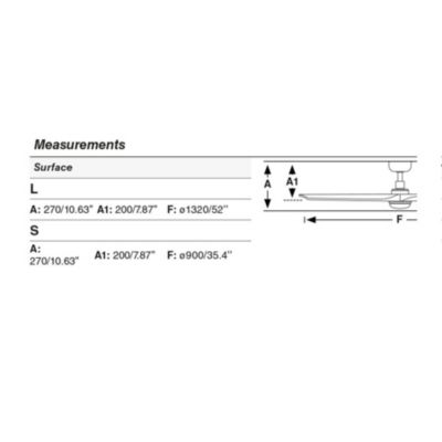 Ventilateur plafond LED acier noir mat 6 vitesses telecommande