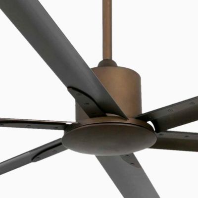 Ventilateur plafond XXL 6 pales acier marron moteur DC silencieux 6 vitesses
