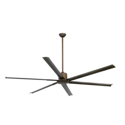 Ventilateur plafond XXL 6 pales acier marron moteur DC silencieux 6 vitesses