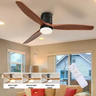 Ventilateur Plafonnier Moderne avec Éclairage LED,Diamètre 106cm, 6 Niveaux de Vent, 3 Modes de Lumière, Télécommandee