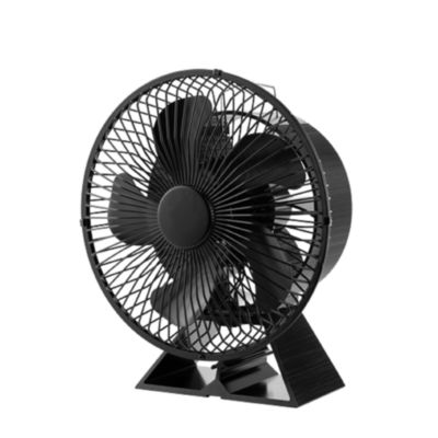 Ventilateur pour poêle à bois 5 pales en aluminium noir, Alizé