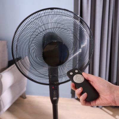 Ventilateur sur pied 3 vitesses 40 cm noir