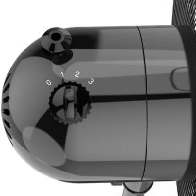 Ventilateur sur pied 45W métal noir TX-16GA