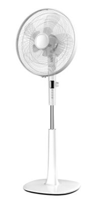 Ventilateur Sur Pied CasaFan Satin Metal Breeze II - Oscillant, 3 Vitesses, 40 Cm, Argenté