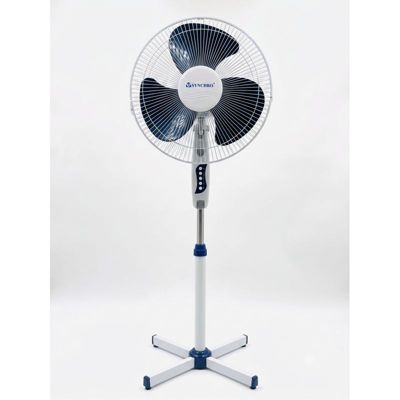 Ventilateur sur pied Blanc 40cm Oscillant Synchro FS-40
