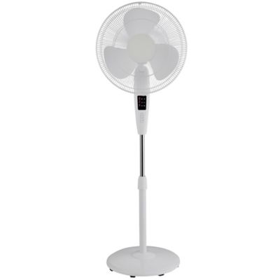 Ventilateur Sur Pied AERSON 40 Cm – Oscillation 80°, 3 Vitesses, Hauteur Réglable 100-120 Cm – Silencieux & Puissant (Noir) Ventilateur Faible Bruit 53 DB
