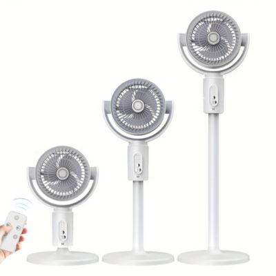 Ventilateur sur pied moderne, réglable en hauteur, 5 vitesses, dispositif de circulation d'air