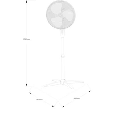Ventilateur sur pied oscillant et inclinant 40 cm 3 vitesses