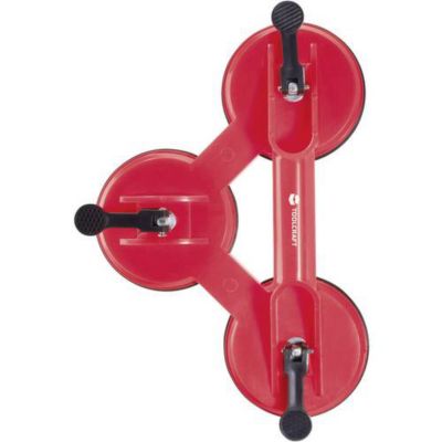 Ventouse de levage triple 889686 TOOLCRAFT capacité 110 kg, diamètre 120 mm.
