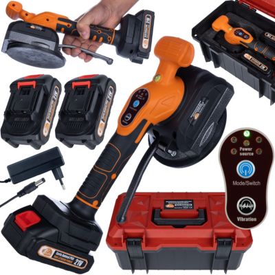 Ventouse Vibrante Sans Fil OM21V - 21V, 800W, 120 kg, Batterie Lithium, Pose Précise Carrelage, Mallette Incluse