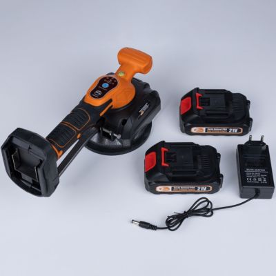 Ventouse Vibrante Sans Fil OM21V - 21V, 800W, 120 kg, Batterie Lithium, Pose Précise Carrelage, Mallette Incluse