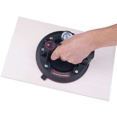 Ventouse à Vide Électrique 200 mm - Batterie Li-Ion 3,6 V, 200 kg, Manomètre Intégré, Pour Carrelage - Verre