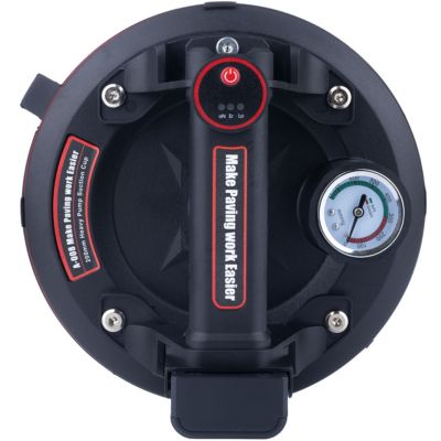 Ventouse à Vide Électrique 200 mm - Batterie Li-Ion 3,6 V, 200 kg, Manomètre Intégré, Pour Carrelage - Verre