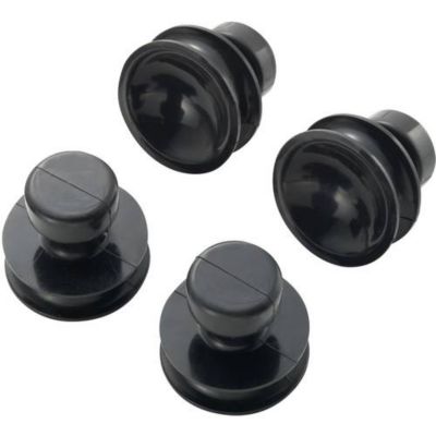 Ventouses caoutchouc 40 mm - Charge 3 kg, lot de 4, noires