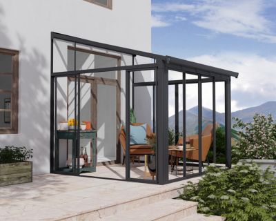 Véranda adossée Canopia SanRemo 2.77 x 3.05m Gris anthracite