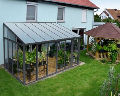 Véranda adossée Canopia SanRemo 2.77 x 4.25m Gris anthracite