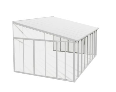 Véranda adossée Canopia SanRemo 3.67 x 4.25m Blanche