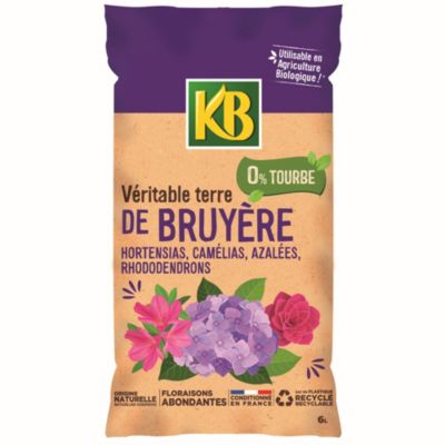 Véritable terre de bruyère sans tourbe Kb 6L
