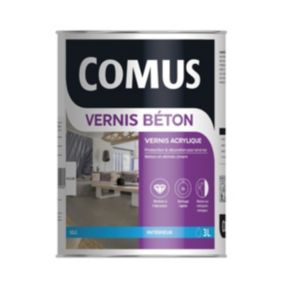 VERNIS BÉTON 3L - Vernis polyuréthane acrylique pour les sols et murs en béton ou dérivés ciment - COMUS