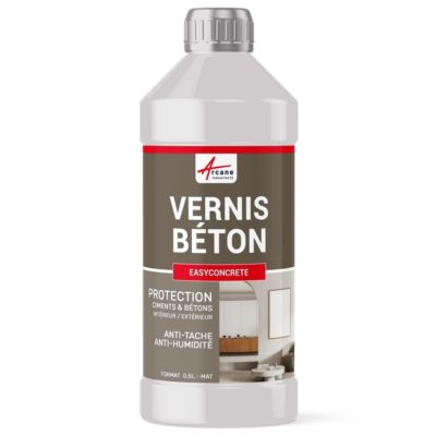 Vernis béton, extérieur ou intérieur, dalle, ciment, enduit : EASYCONCRETE  - 0.5 L - ARCANE INDUSTRIES